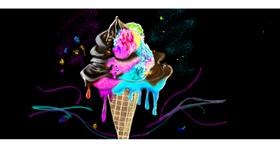 Drawing of ice cream by Chaching